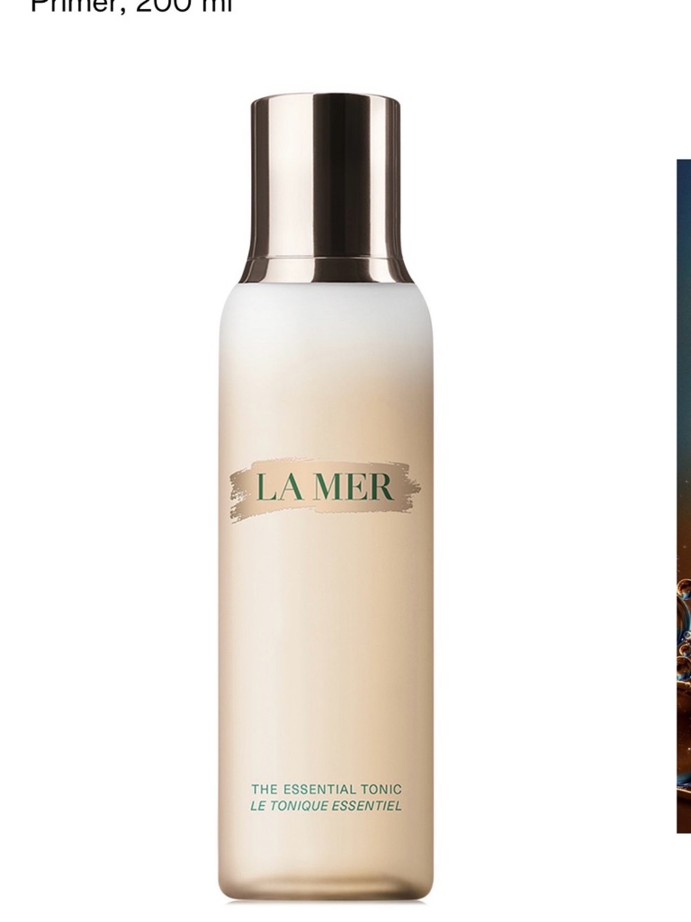 La Mer The Essential Tonic Hydrating Toner & Skincare Primer, 200 ml